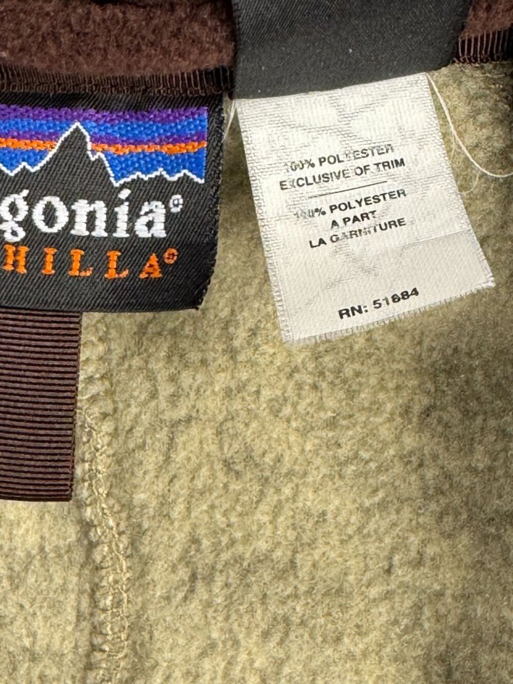 Vintage 90s Patagonia Synchilla Fleece Vest Womens M Tan Brown Gorpcore Hiking - Picture 9 of 11